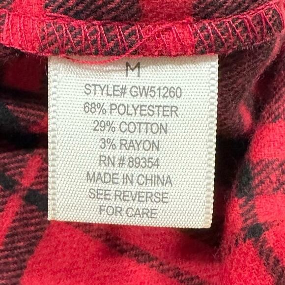NWT | Madison + Hudson | Plaid Shirt Dress | Black/Red | Medium - Picture 9 of 12